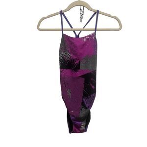 Vintage Speedo Endurance Vibrant Retro Groovy Training One Piece Swimsuit 30/6
